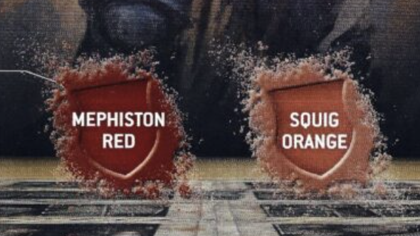 Numéro 16 - Mephiston Red + Squig Orange